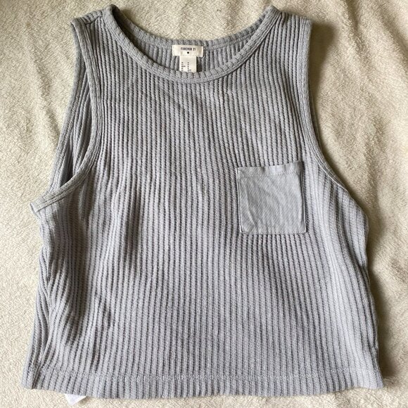 F21 women's wide ribbed tank top - Picture 2 of 3